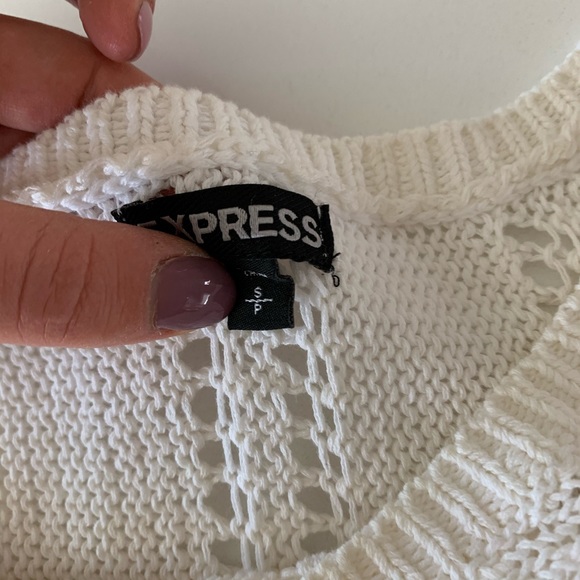 Express White Knit Sweater - Picture 2 of 2
